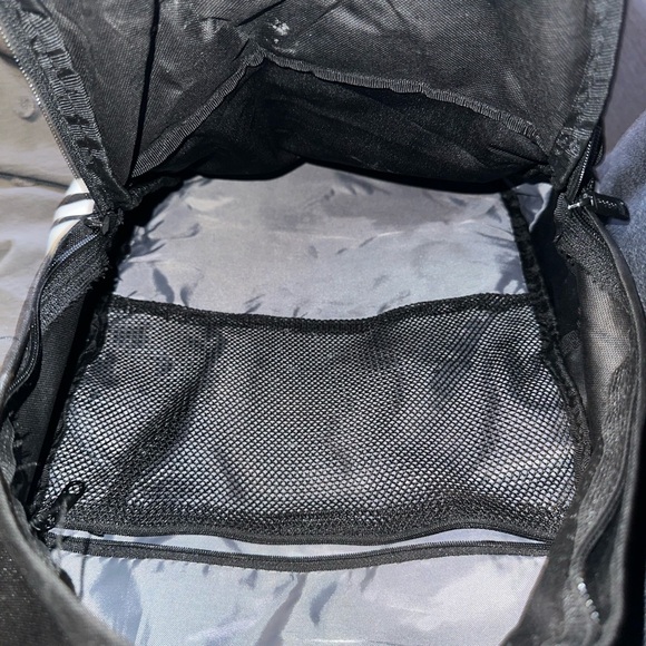 Adidas Black Backpack with Padded Straps and Signature Stripes - Picture 4 of 4